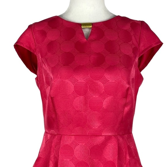 Shelby & PALMER PEPLUM SHEATH KNEE LENGTH DRESS WITH POCKETS & CAP SLEEVES - Picture 2 of 13